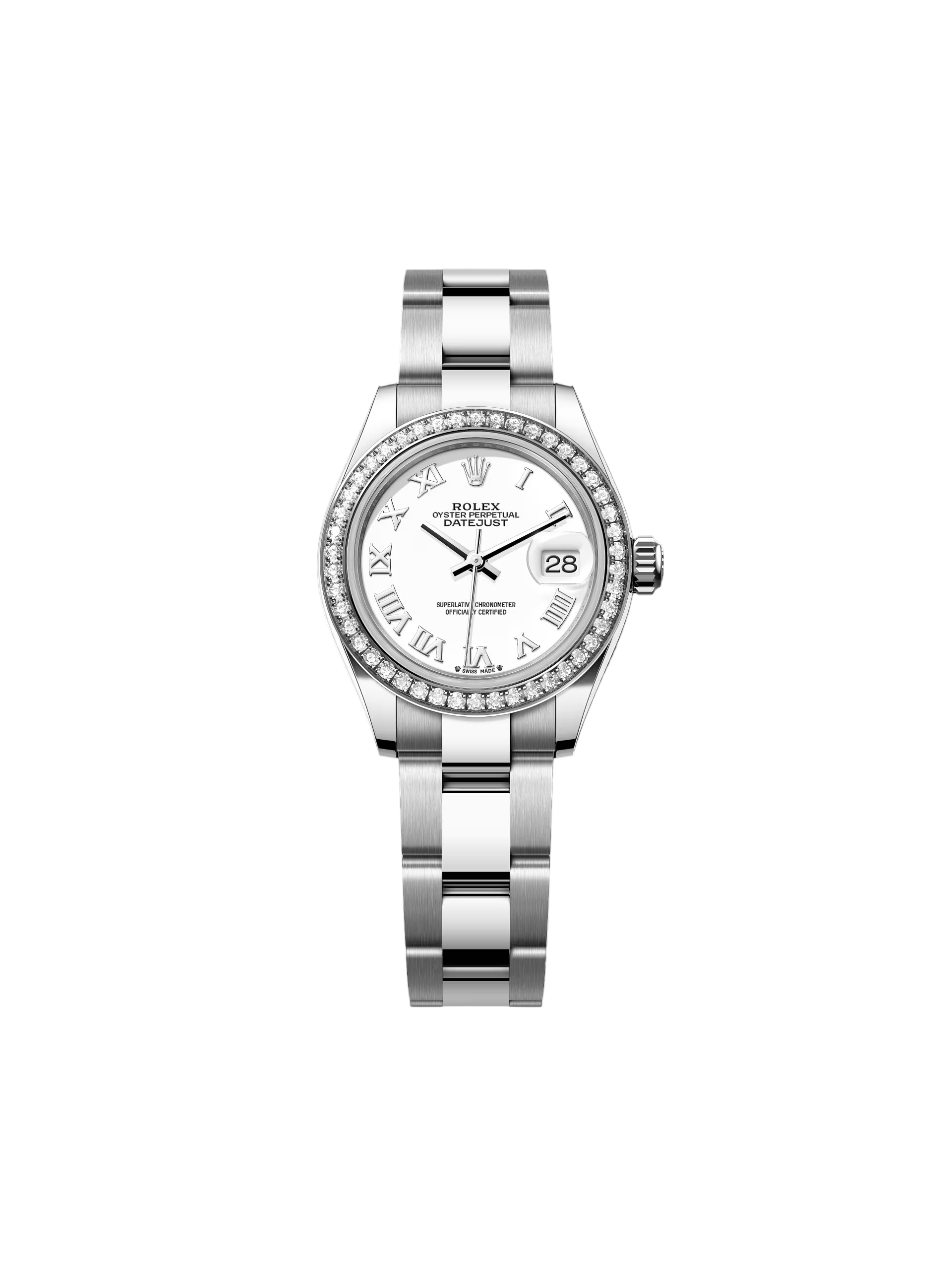 Rolex Lady-Datejust 28mm 279384RBR White Dial Oyster Bracelet