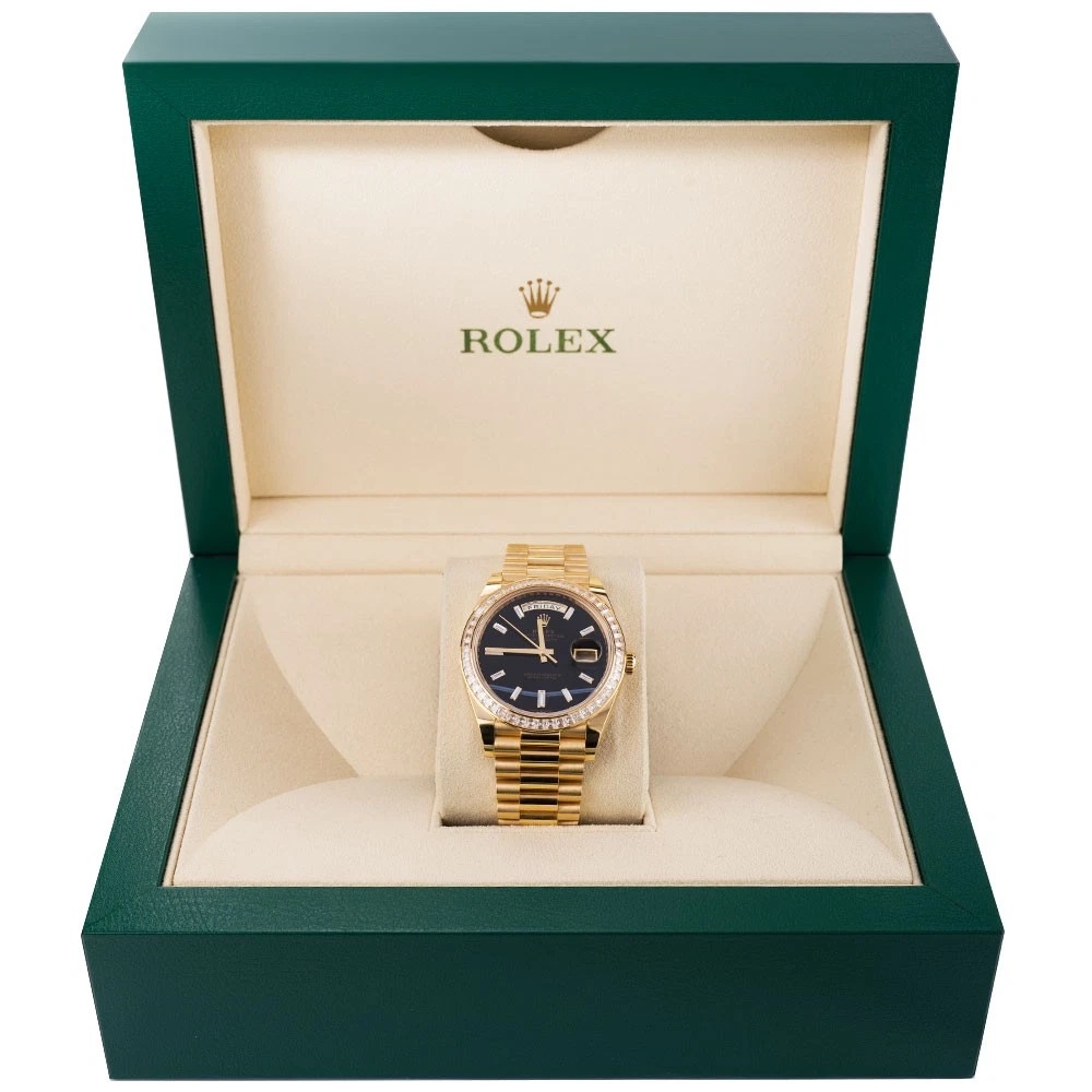 Rolex Day-Date 40mm 228398TBR-0038 Onyx Dial President Watch