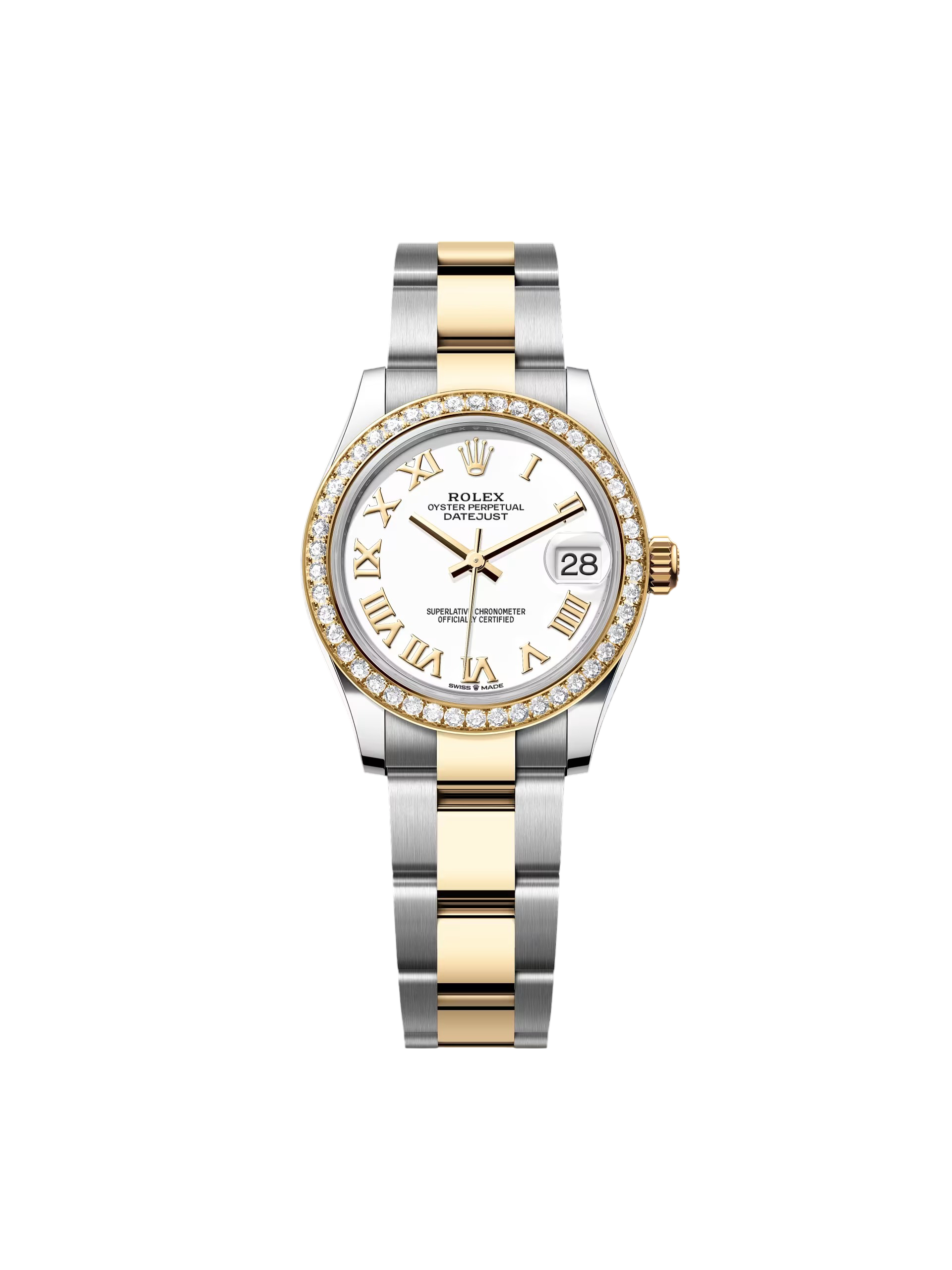 Rolex Datejust m278383RBR 31mm White Roman Dial Oyster Bracelet