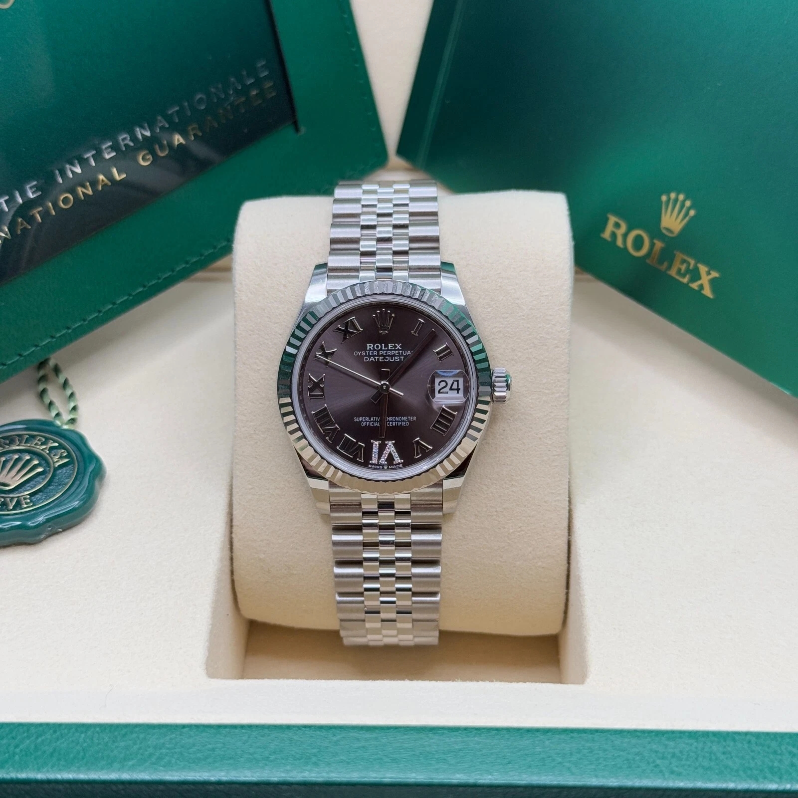 Rolex Datejust m278274-0027/0028 Dark Grey 31mm Dial Oyster Watch