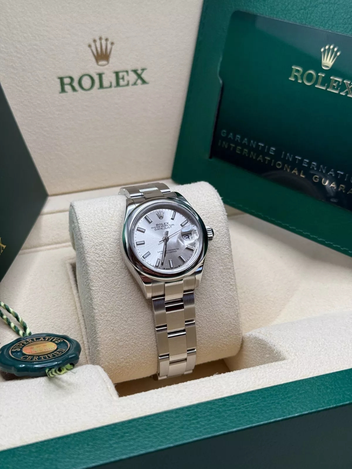 Rolex Lady-Datejust 28mm  m279160 Oyster Perpetual Silver Dial Oyster Bracelet