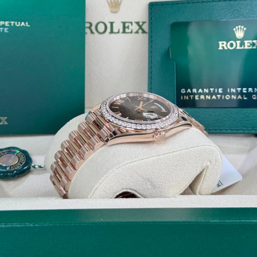 Rolex  Day-Date 40mm Slate Ombré Dial and Diamond Bezel 228345rbr-0025