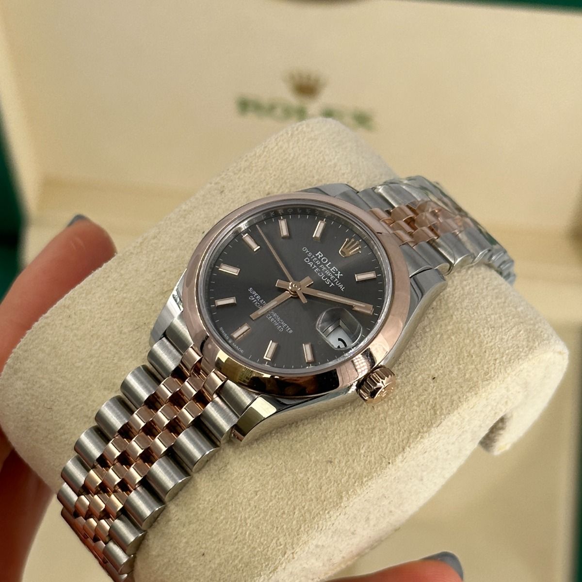 Rolex Datejust m278241-0017/0018 Slate 31mm Dial Oyster Bracelet Watch
