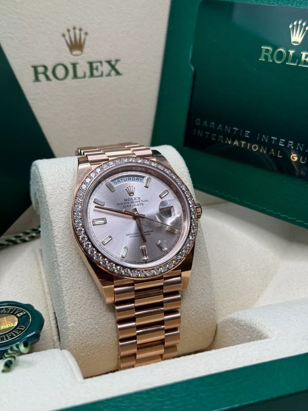 Rolex  Day-Date 40mm Sundust Diamonds Dial 228345rbr-0007