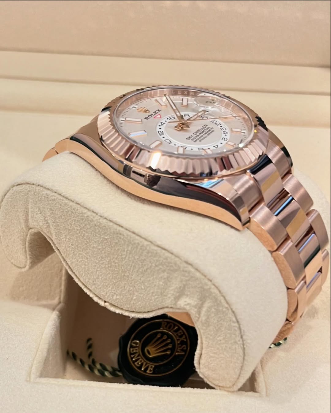 Rolex  Sky-Dweller 42mm 336935-0003 Rose Gold White Dial Oyster