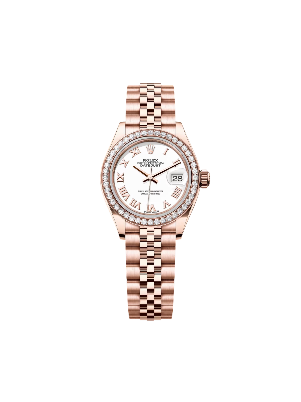 Rolex  Lady-Datejust 28mm 279135RBR White Roman Dial