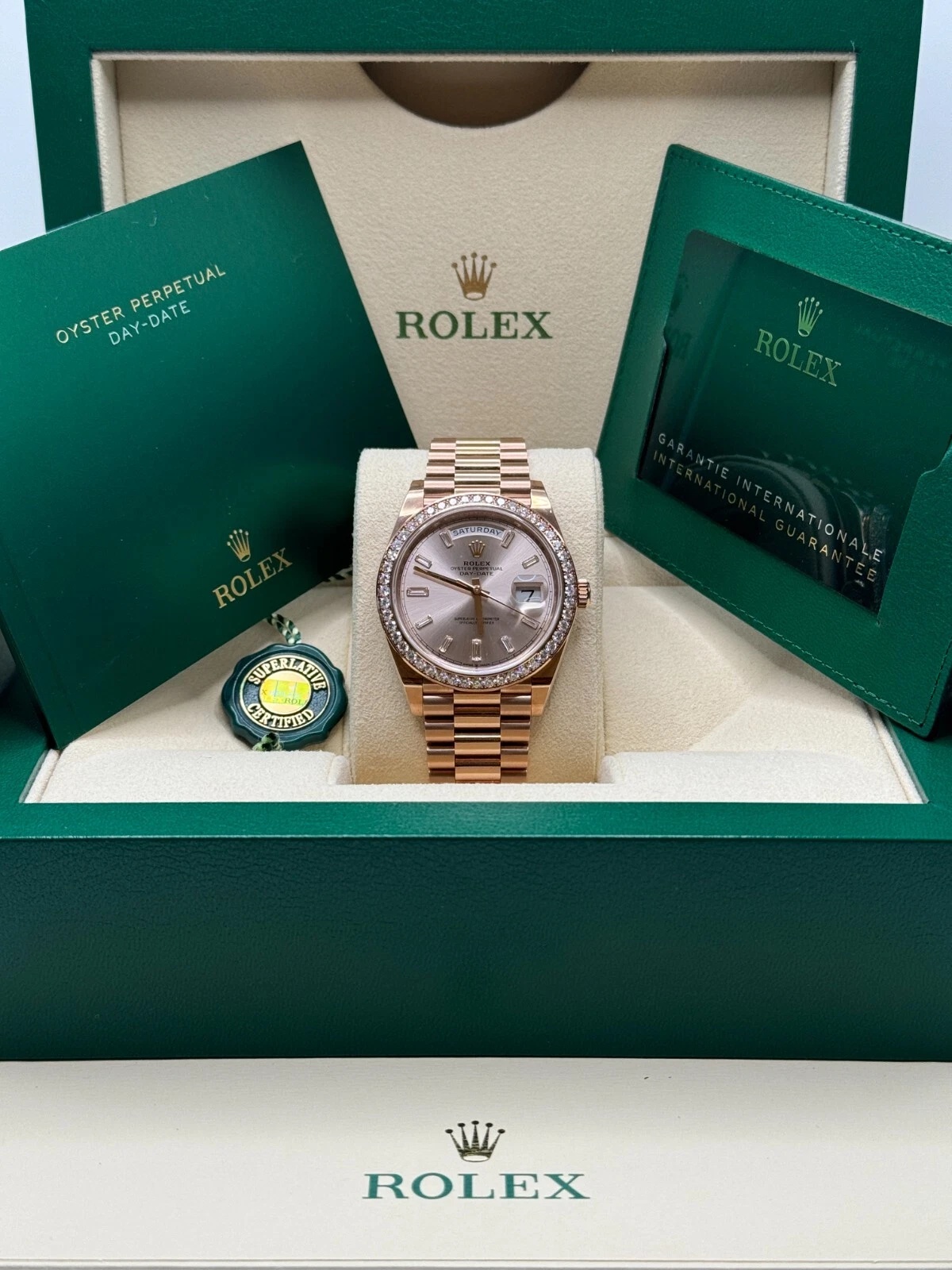Rolex  Day-Date 40mm Sundust Diamonds Dial 228345rbr-0007
