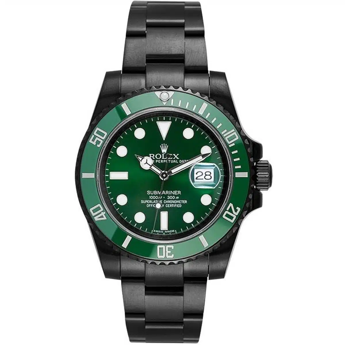 Rolex Submariner 40mm 116610LV Green Dial Black PVD Oyster Bracelet Watch