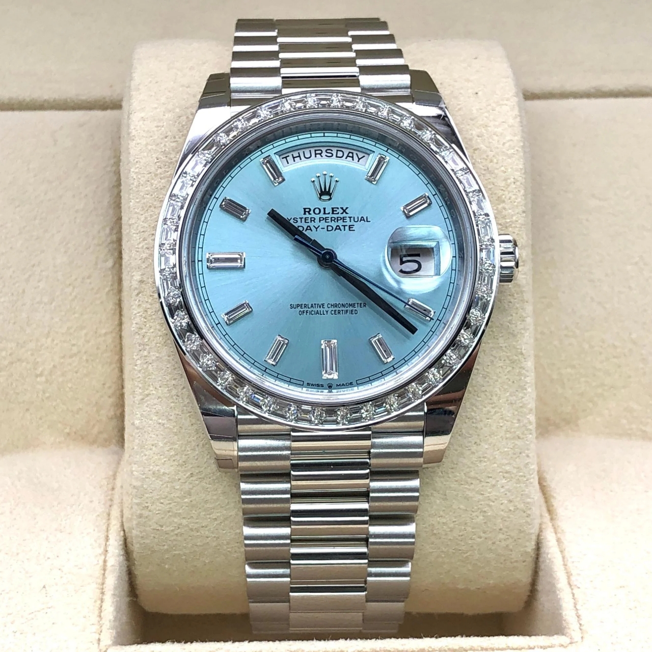Rolex Day-Date 40mm 228396TBR-0002 Ice Blue Diamonds Dial