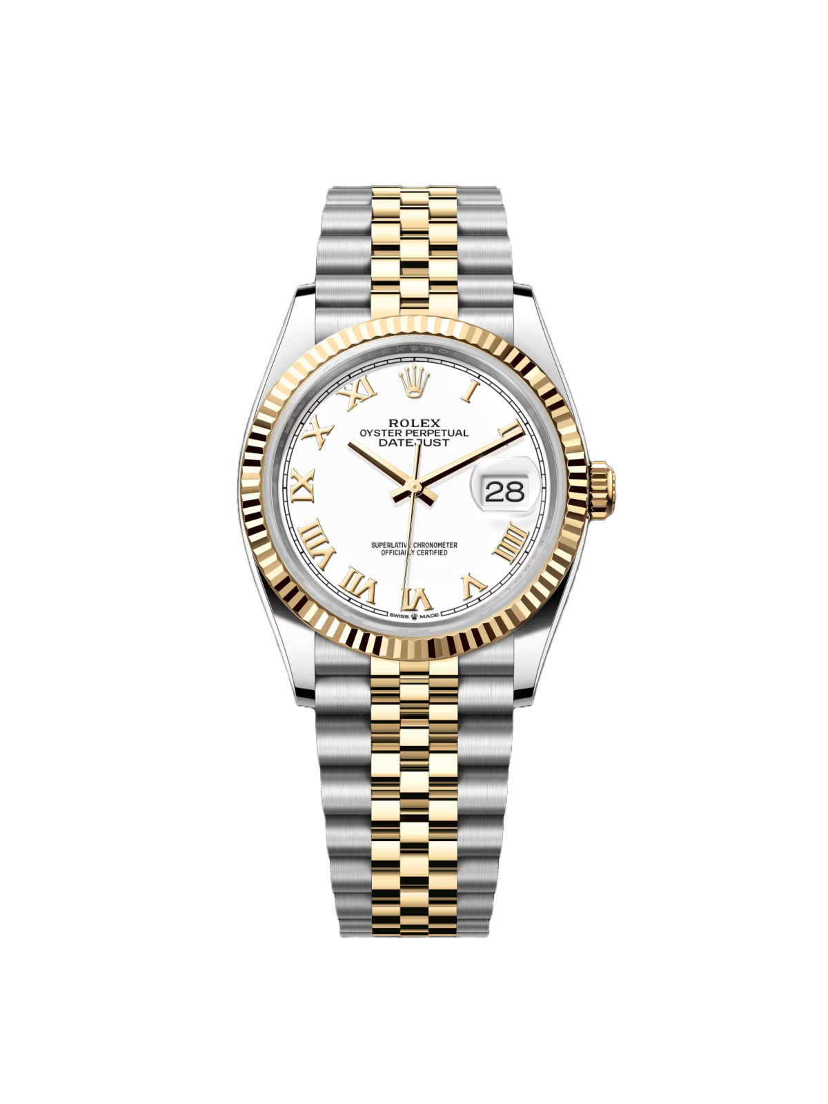 Rolex  Datejust 36mm 126233 White Dial Oyster Bracelet Watch