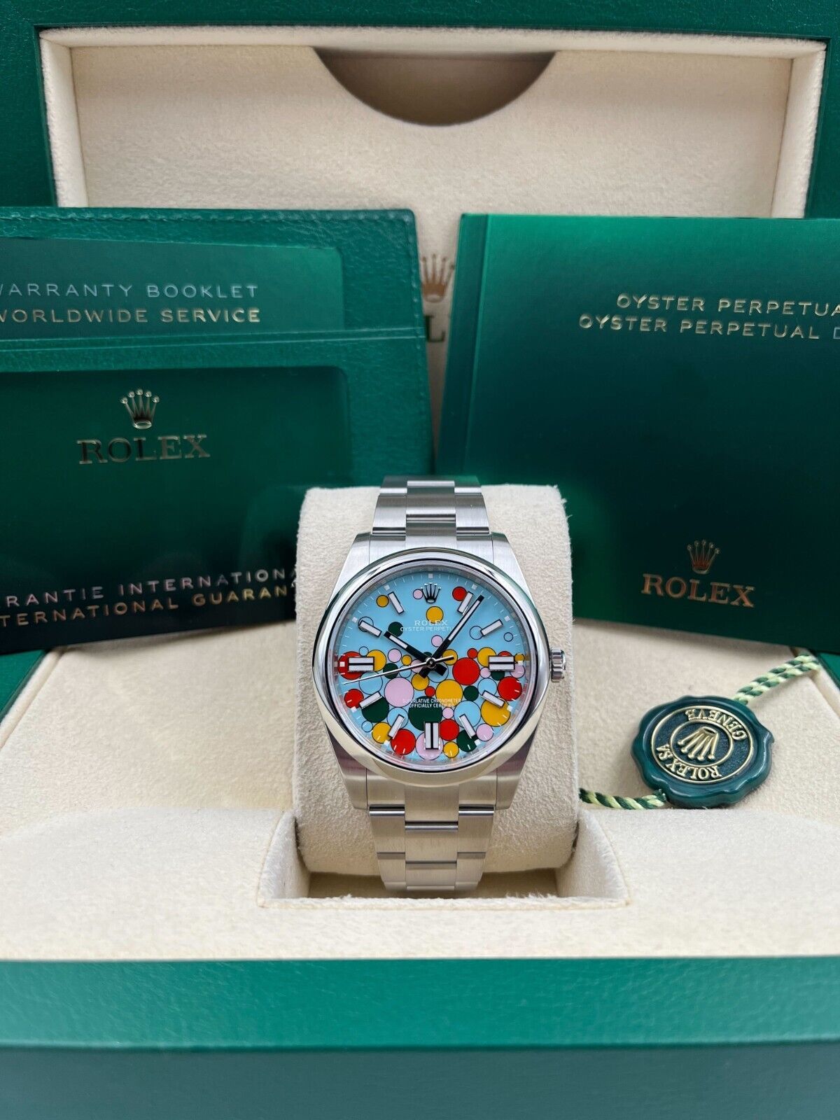 Rolex Oyster Perpetual 36mm 126000-0009 Turquoise Celebration Dial Oyster Bracelet