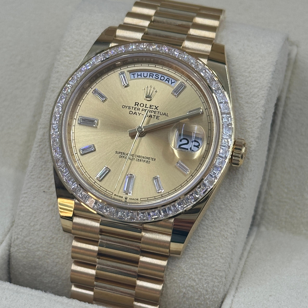 Rolex Day-Date 40mm 228398TBR-0002 Champagne Dial President Watch