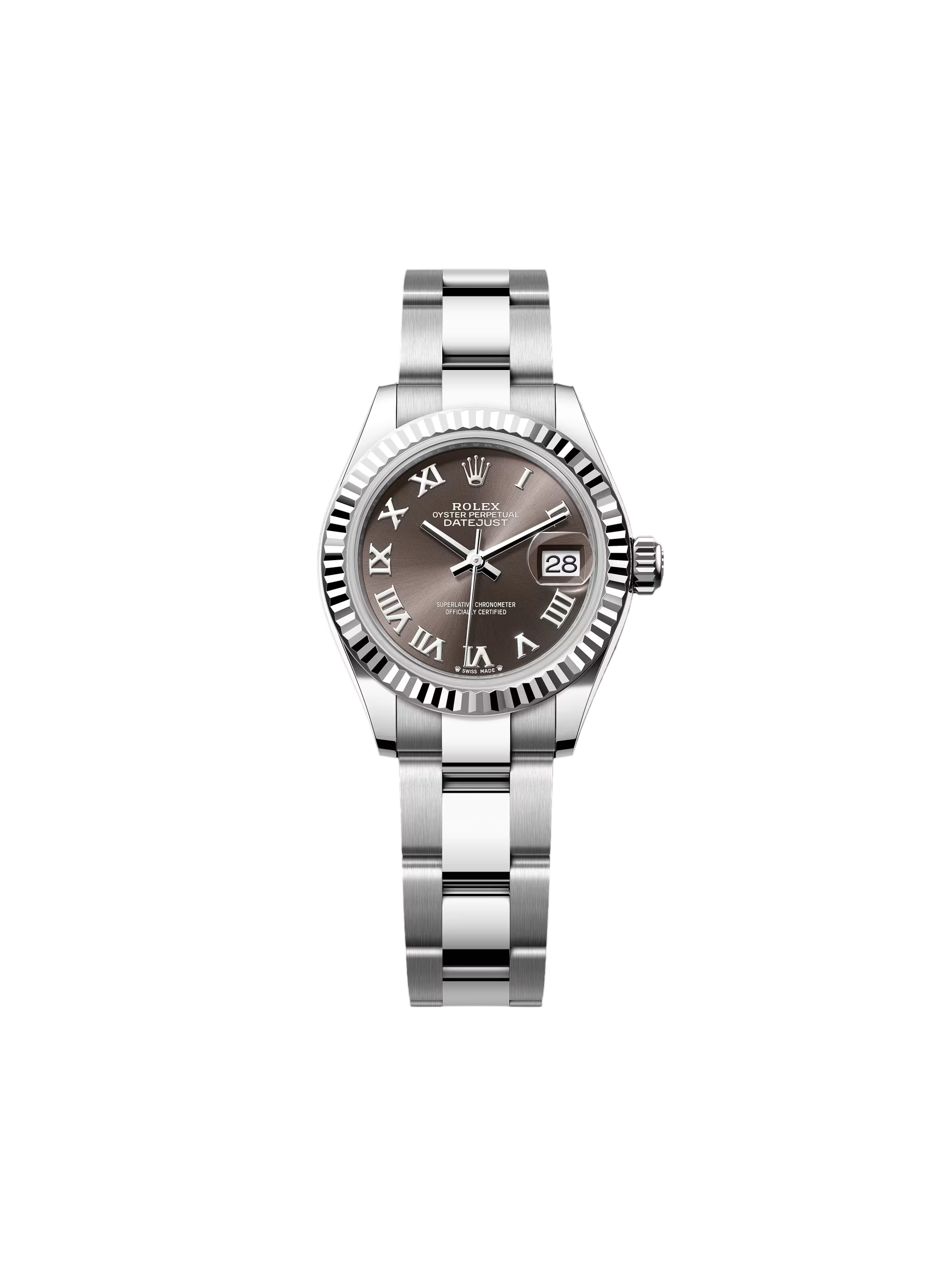 Rolex Lady-Datejust 28mm 279174 Dark Grey Roman Dial Oyster Bracelet