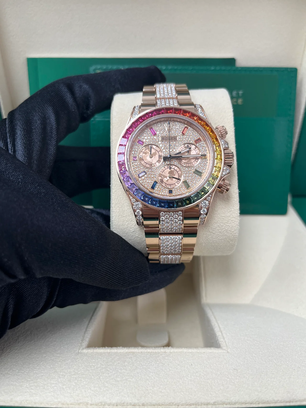Rolex Cosmograph Everose Daytona Factory Diamond Rainbow Edition 40mm 116595RBOW