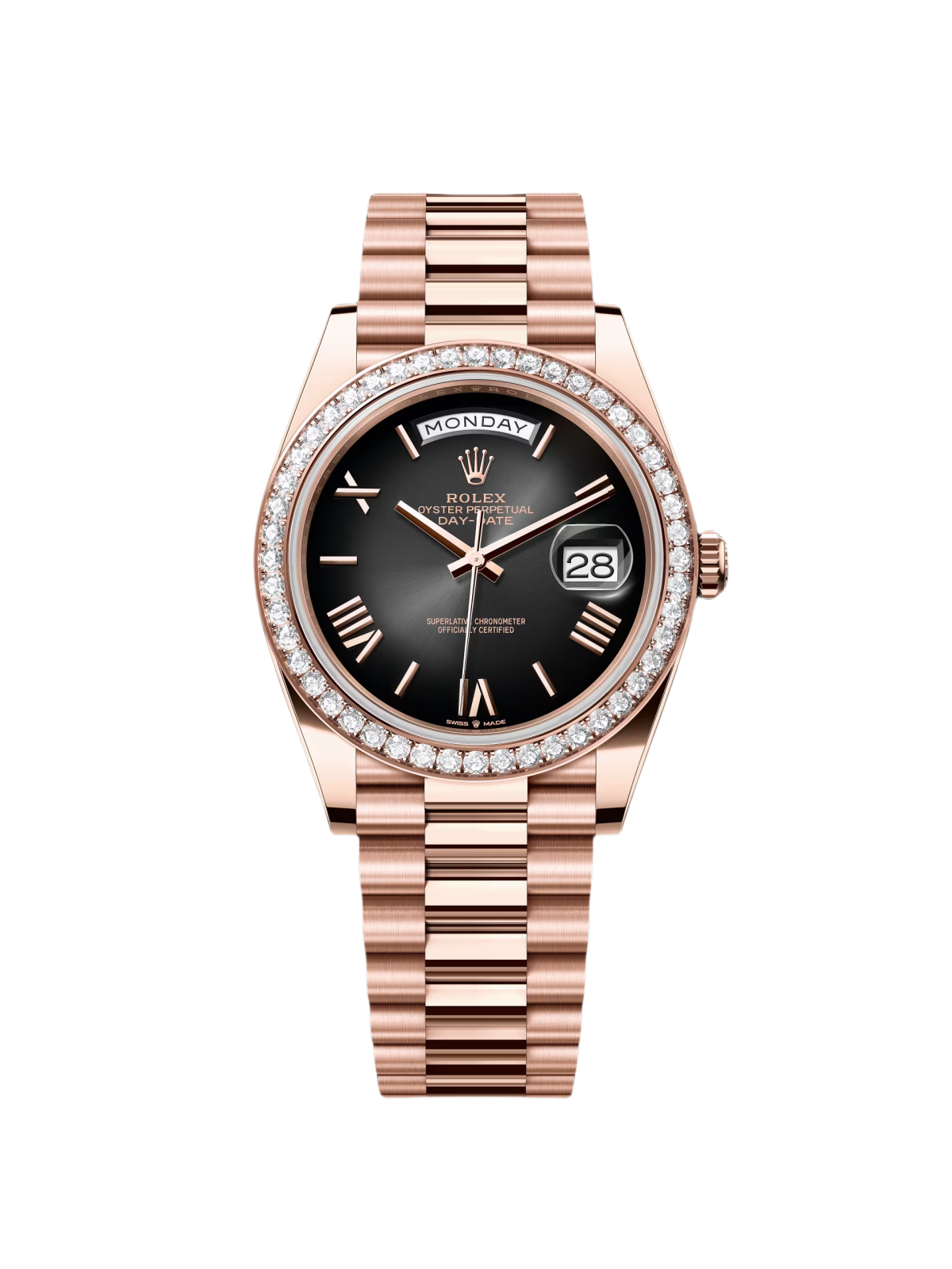 Rolex  Day-Date 40mm Slate Ombré Dial and Diamond Bezel 228345rbr-0025