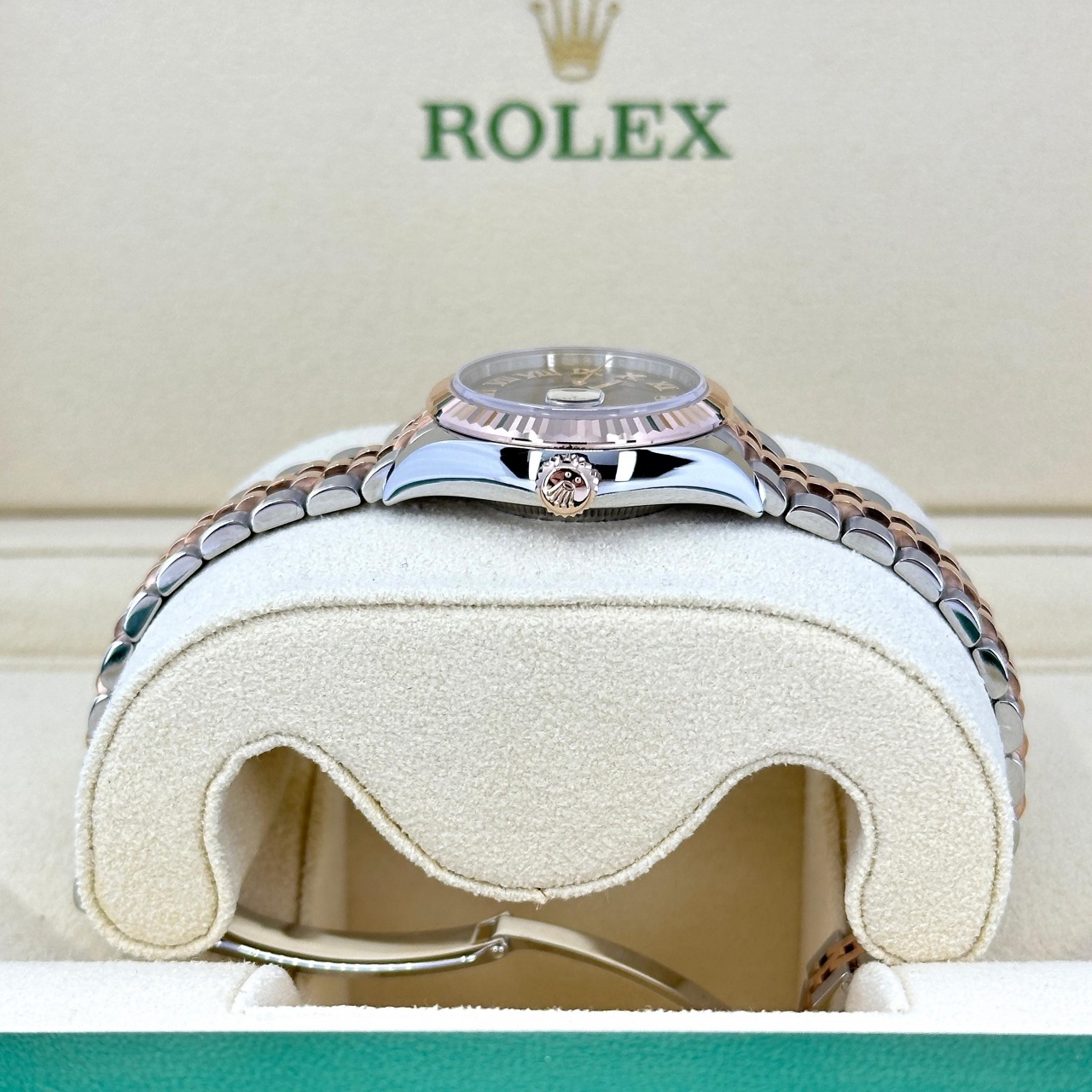 Rolex Lady-Datejust 28mm 279171 Chocolate Roman Oyster Stainless Steel and Rose Gold