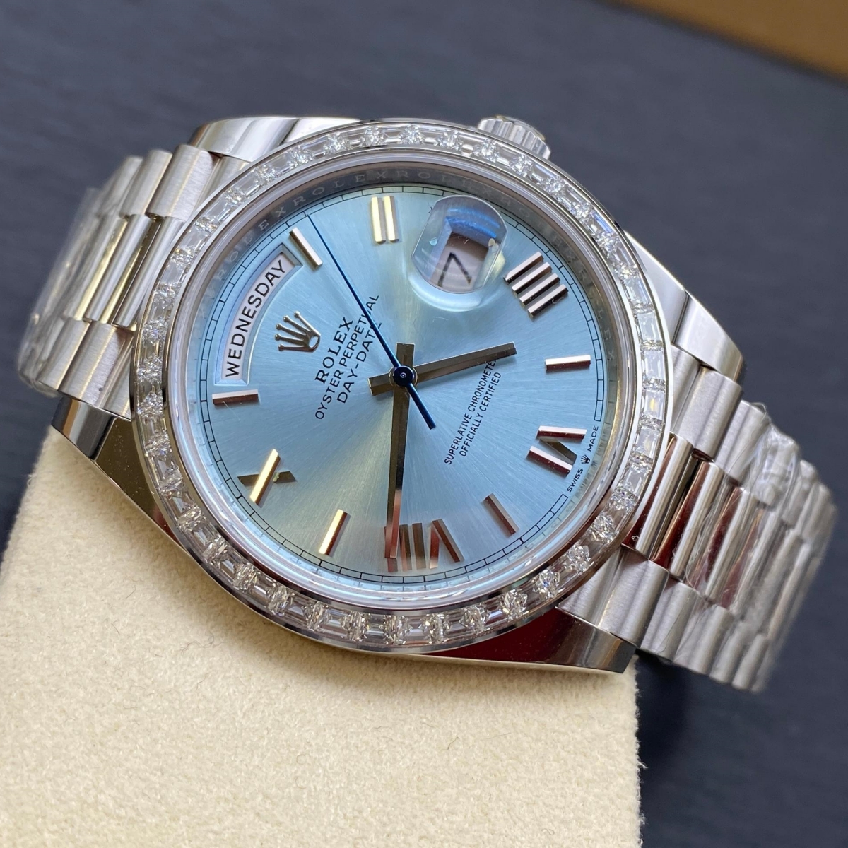 Rolex Day-Date 40mm 228396TBR-0030 Ice Blue Roman Dial