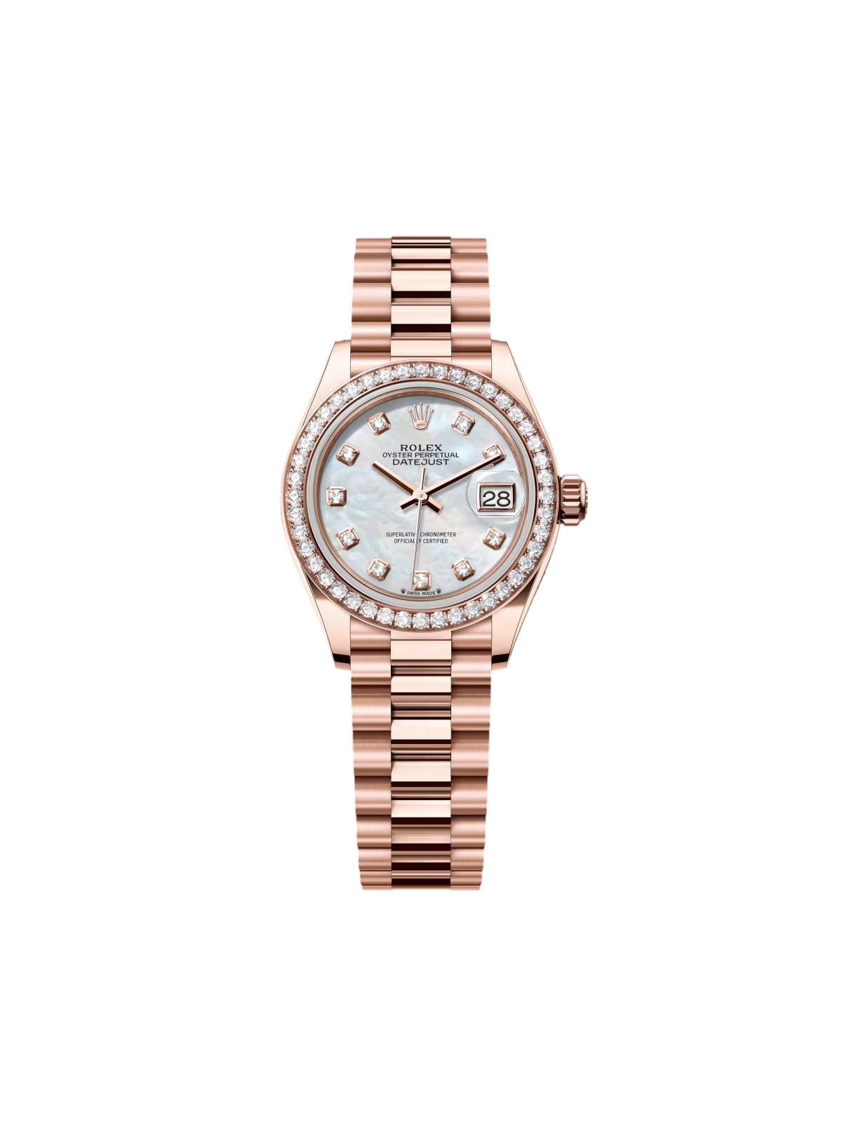 Rolex  Lady-Datejust 28mm 279135RBR Mother Of Pearl Diamond Dial Jubilee Bracelet