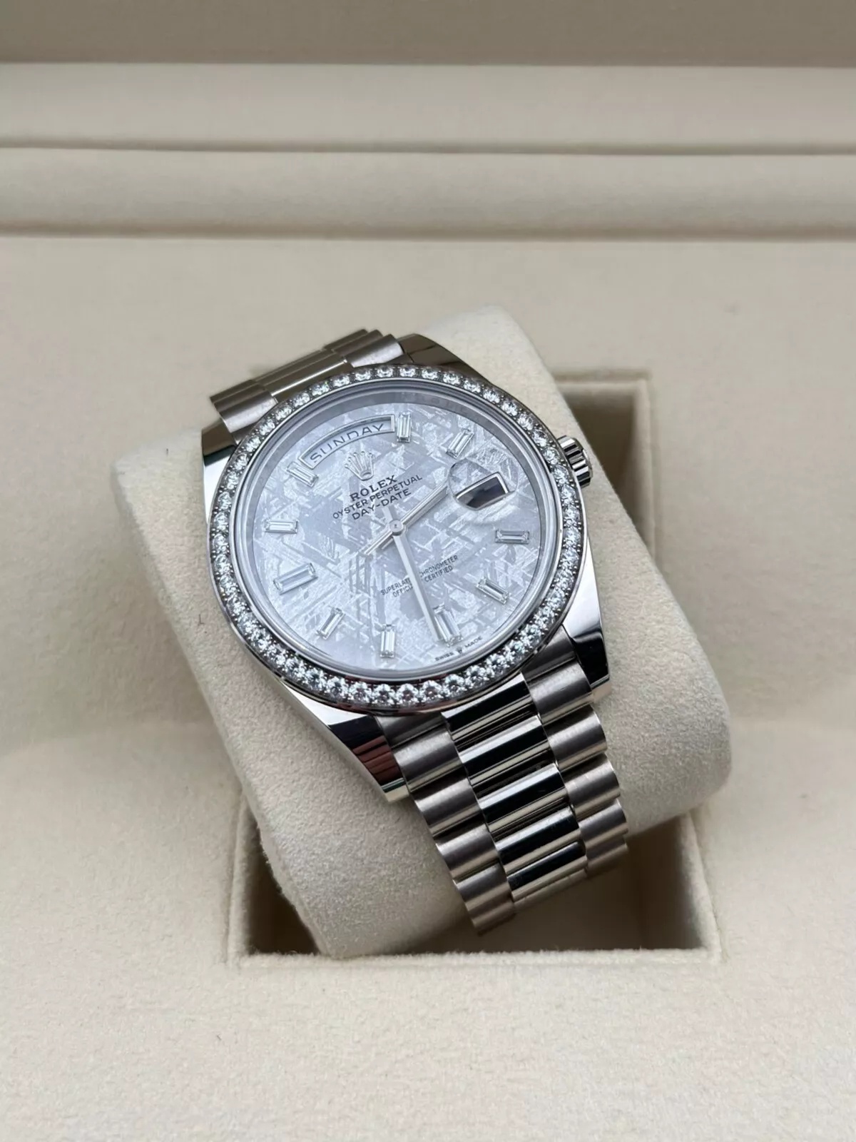 Rolex  Day-Date 40mm 228349RBR-0040 Meteorite Dial President Bracelet