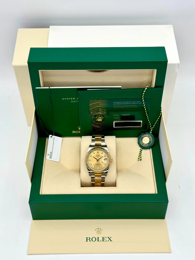Rolex  Datejust 36mm 126233 Champagne Dial Jubilee Bracelet Watch