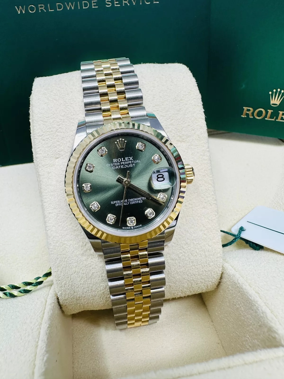 Rolex Datejust m278273-0029/0030 31mm Olive Green Dial Stainless Steel and Yellow Gold Oyster Watch