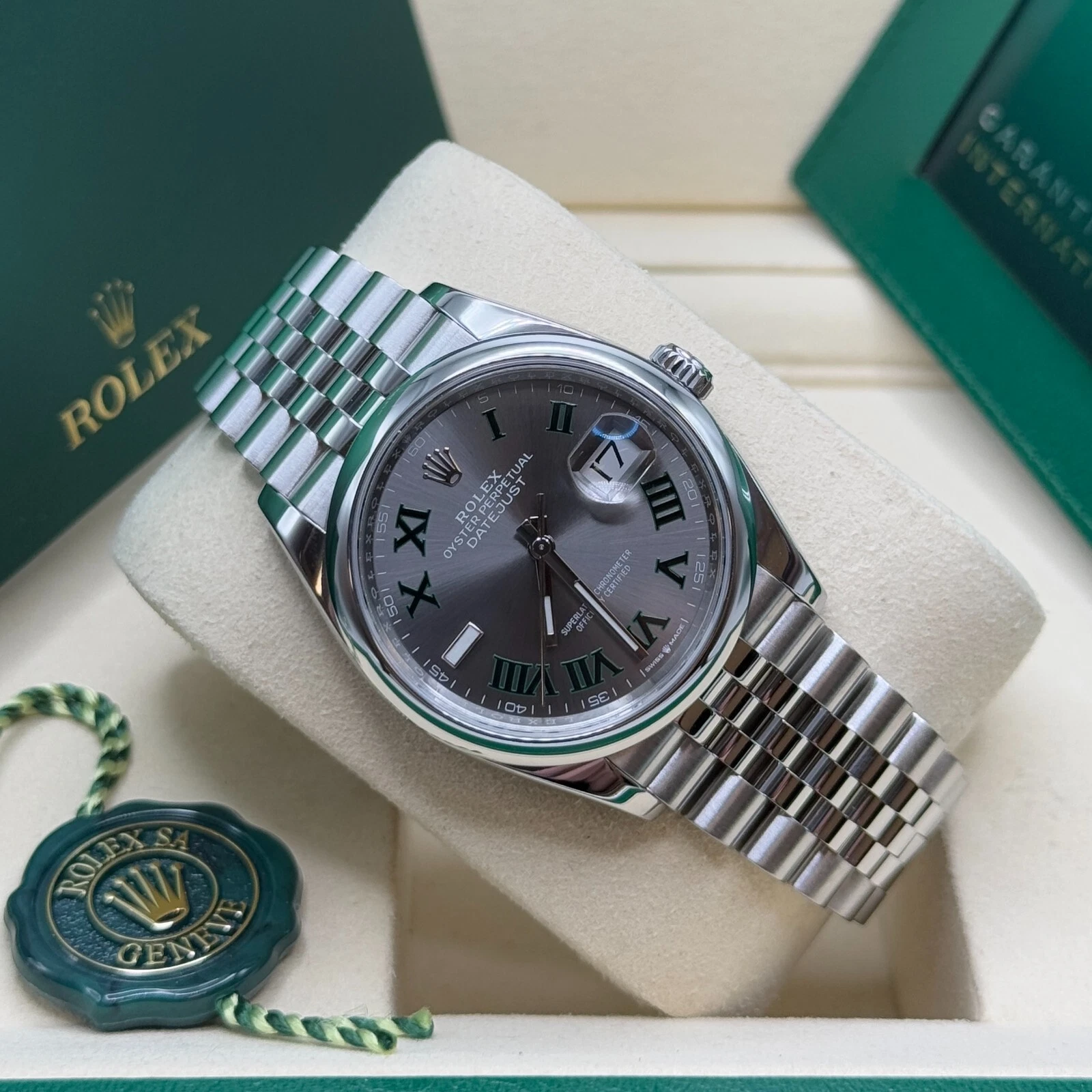 Rolex  Datejust 36mm 126200 Oyster Perpetual Wimbledon Dial Jubilee Stainless Steel