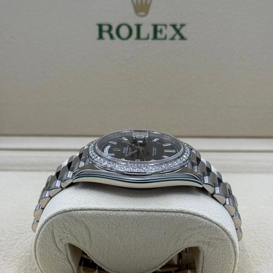 Rolex  Day-Date 40mm 228349RBR-0003 Bright Black Dial President Bracelet