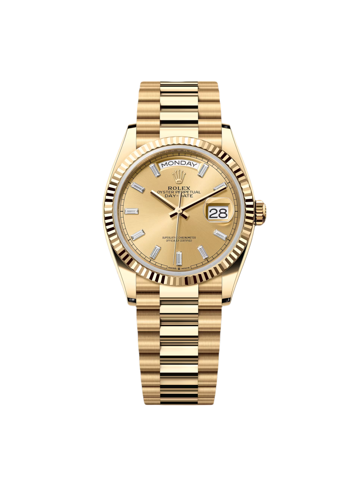 Rolex Day-Date 128238-0132 Champagne Dial Yellow Gold Bracelet 36mm-923