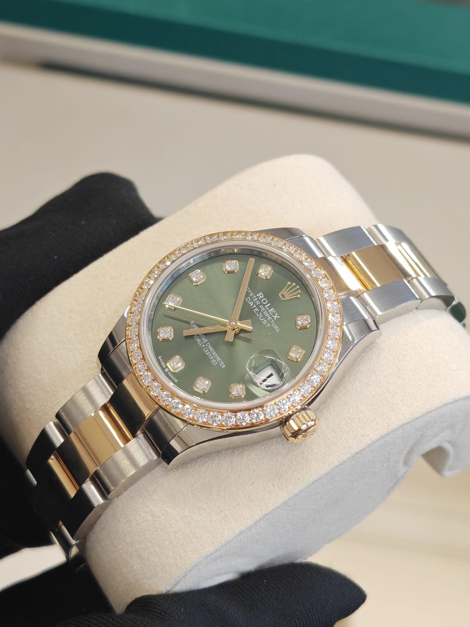 Rolex Datejust m278383RBR-0029/0030 31mm Olive Green Dial Oyster Bracelet