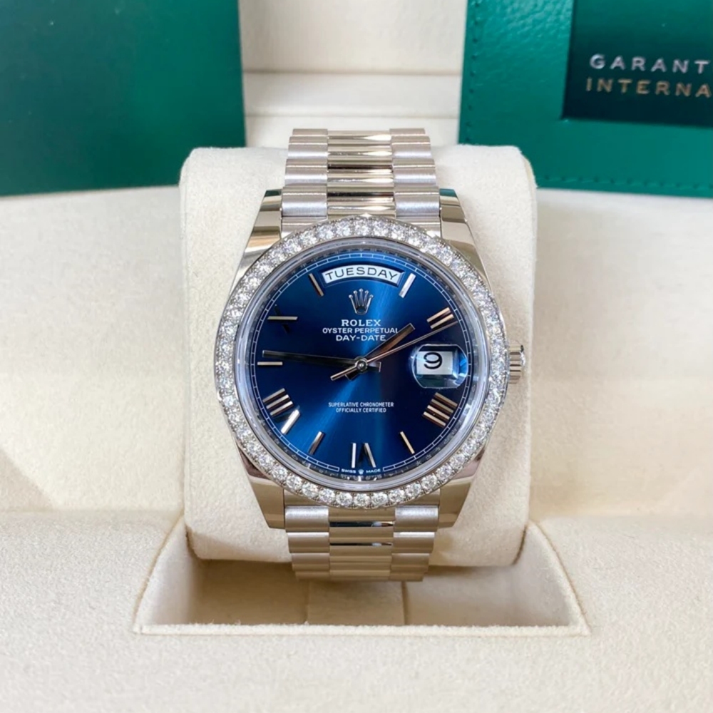 Rolex  Day-Date 40mm 228349RBR-0005 Bright Blue Dial President Bracelet
