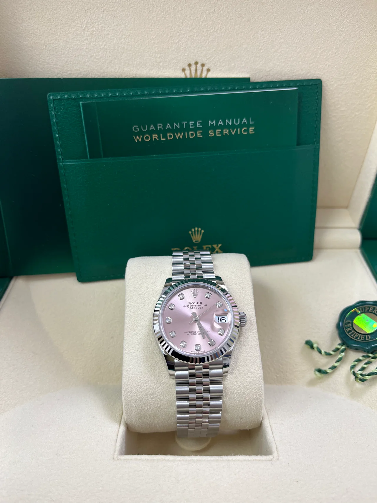 Rolex Lady-Datejust 28mm 279174 Pink Diamond Dial Oyster Bracelet