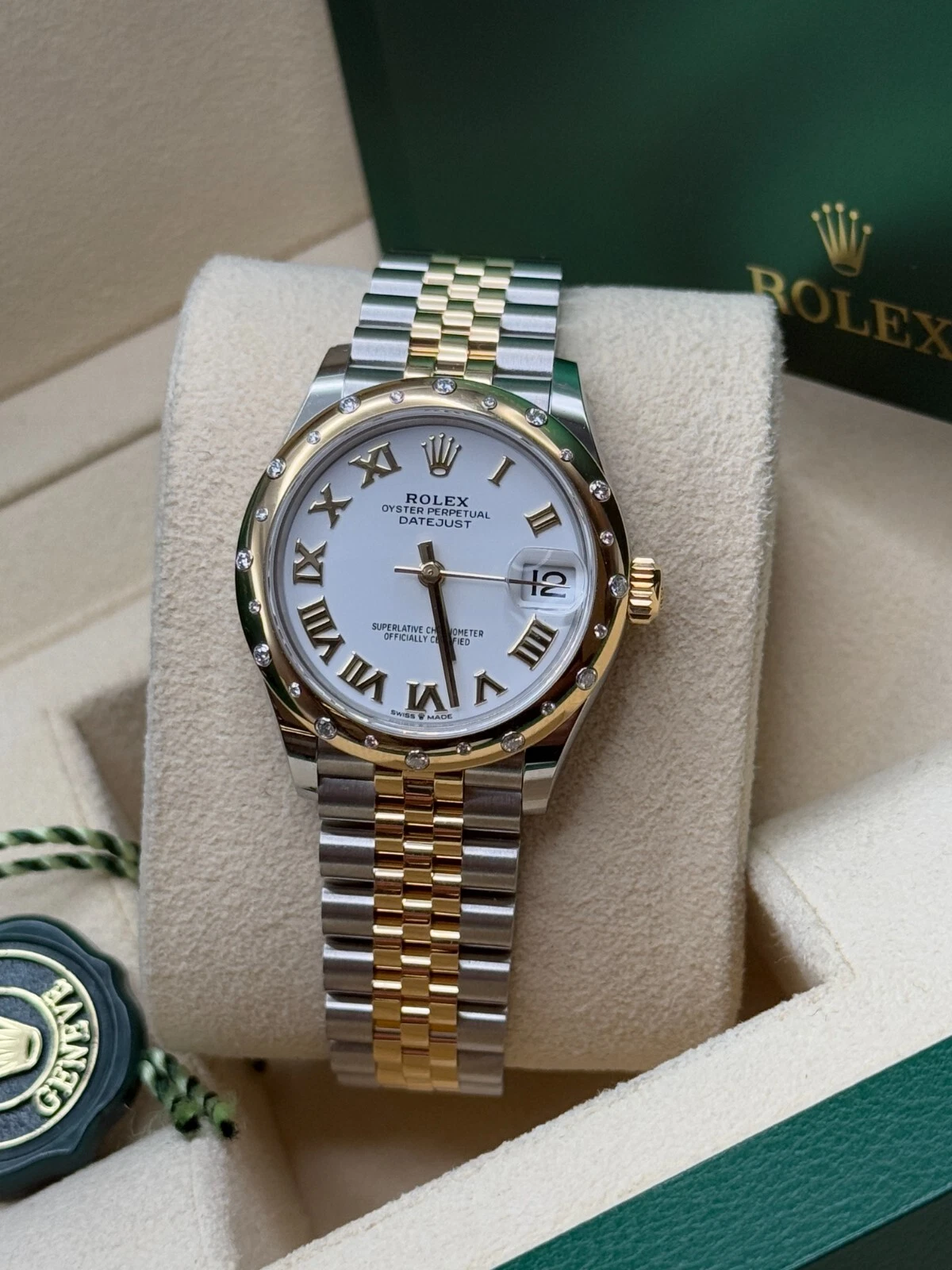Rolex Datejust m278343-0001/0002 White Dial Yellow Rolesor Oyster Watch