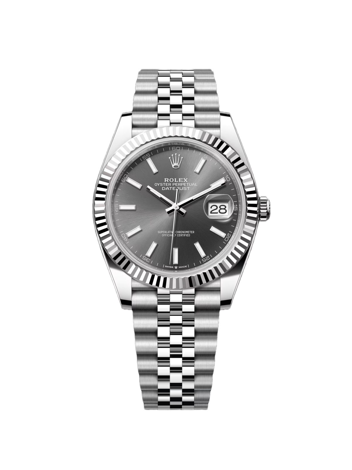 Rolex  Datejust 41mm 126334 Dark Rhodium Index Jubilee Stainless Steel