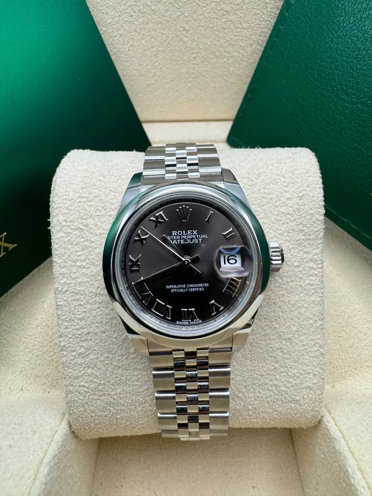 Rolex Lady-Datejust 28mm  m279160 Oyster Perpetual Dark Grey Dial Oyster Bracelet