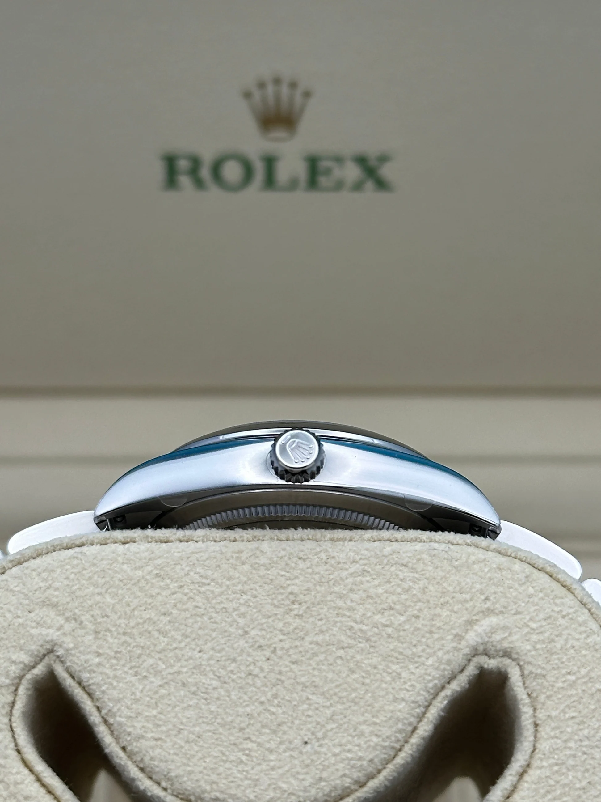 Rolex Oyster Perpetual 34mm 124200  Blue Dial Oyster Stainless Steel Bracelet