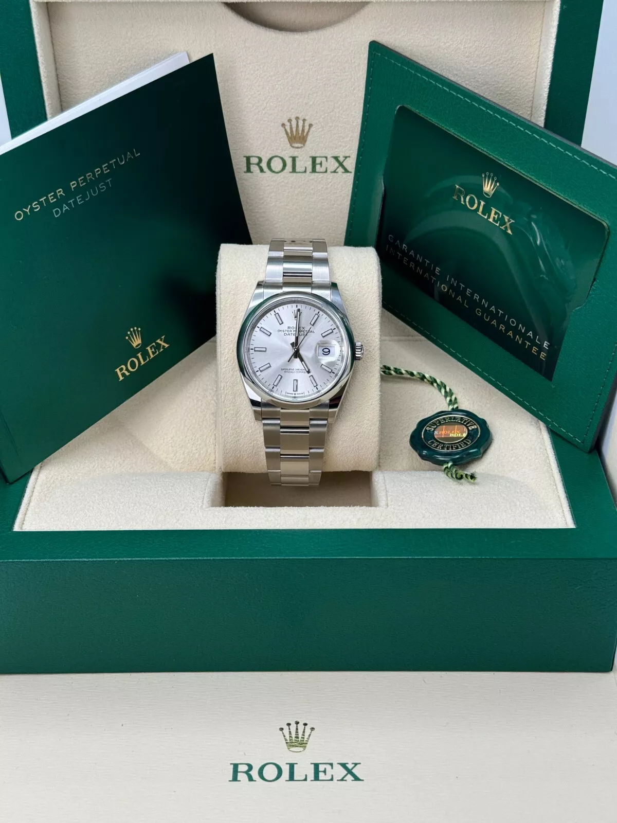 Rolex  Datejust 36mm 126200 Oyster Perpetual Silver Dial Jubilee Stainless Steel