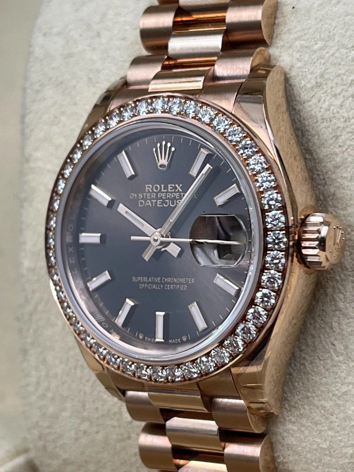 Rolex  Lady-Datejust 28mm 279135RBR Chocolate Dial Jubilee Bracelet
