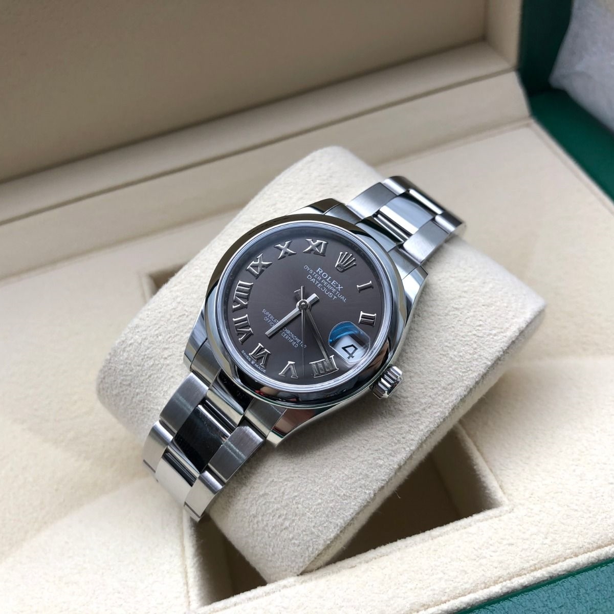 Rolex Datejust m278240-0015/0016 31mm  Dark Grey Roman Domed Bezel Oyster Oystersteel
