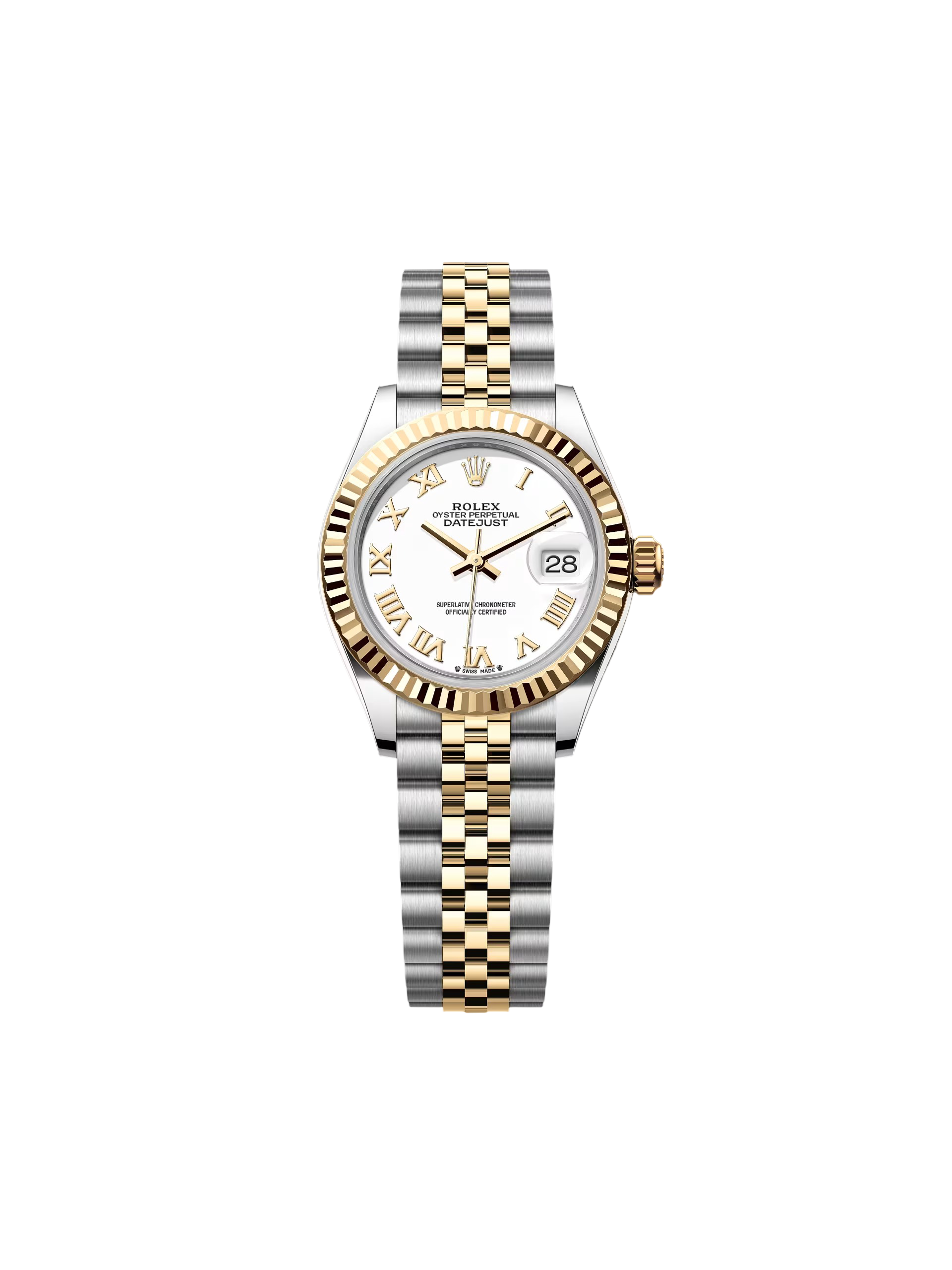 Rolex Lady-Datejust 28mm 279173 White Roman Dial Oyster Bracele