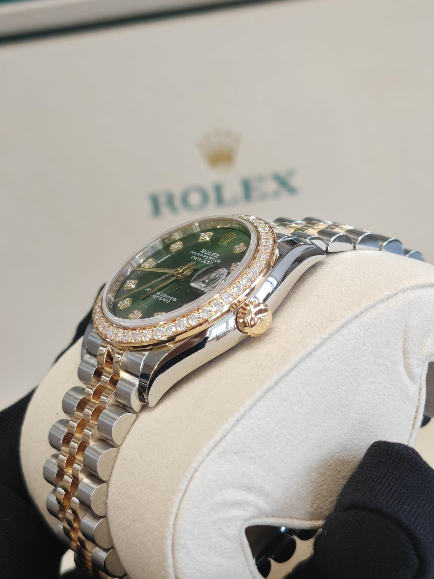 Rolex Datejust m278383RBR-0029/0030 31mm Olive Green Dial Oyster Bracelet