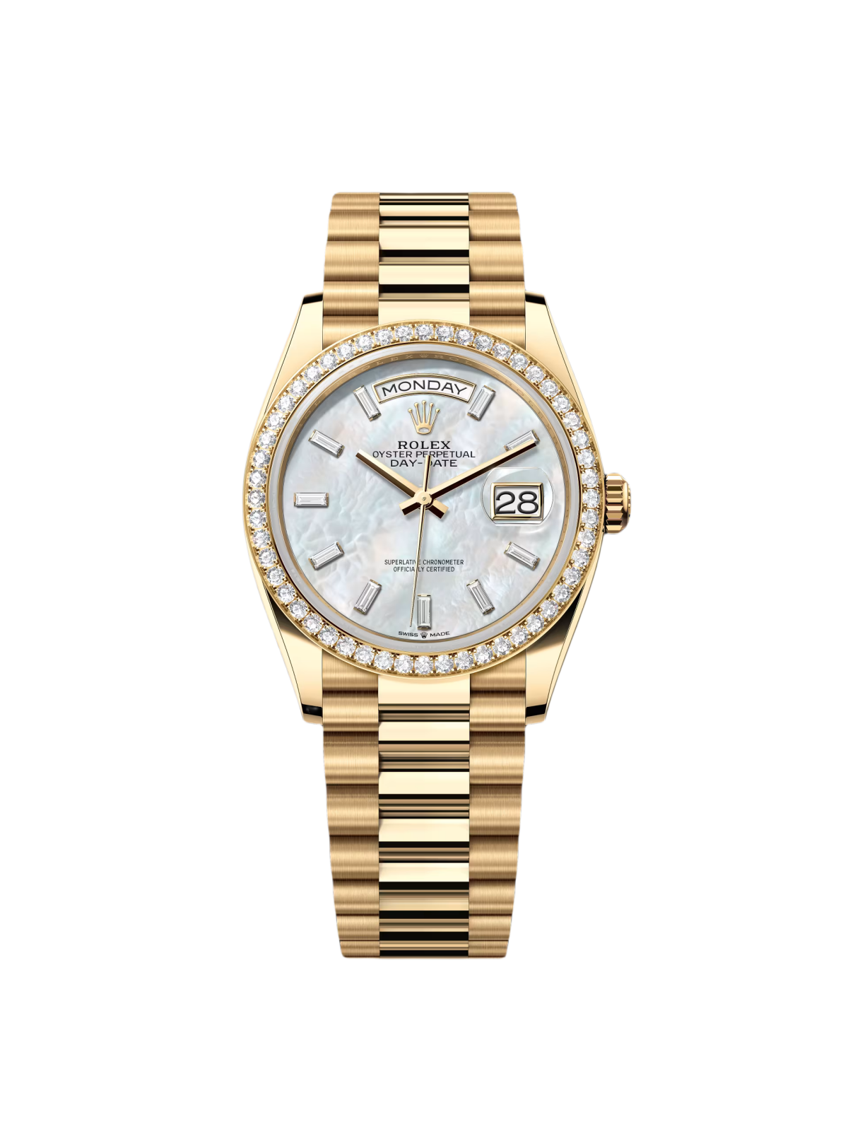 Rolex Day-Date 128348RBR-0070 Mother Of Pearl Dial 36mm
