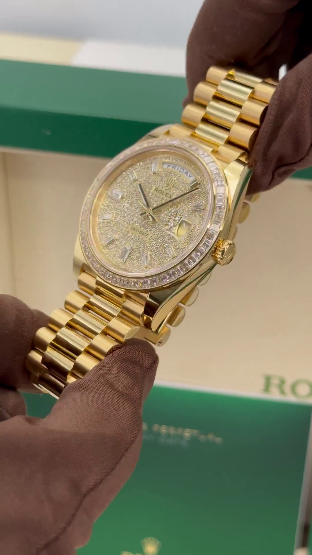 Rolex Day-Date 40mm 228398TBR-0036 Diamond Paved Dial President Watch