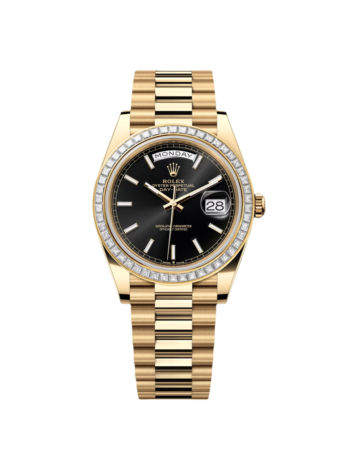 Rolex Day-Date 40mm 228398TBR-0041 Bright Black Dial President Watch