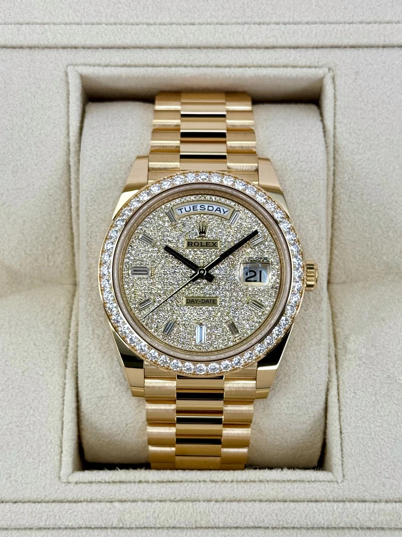 Rolex Day-Date 40mm Diamond Dial Watch 228348RBR-0037