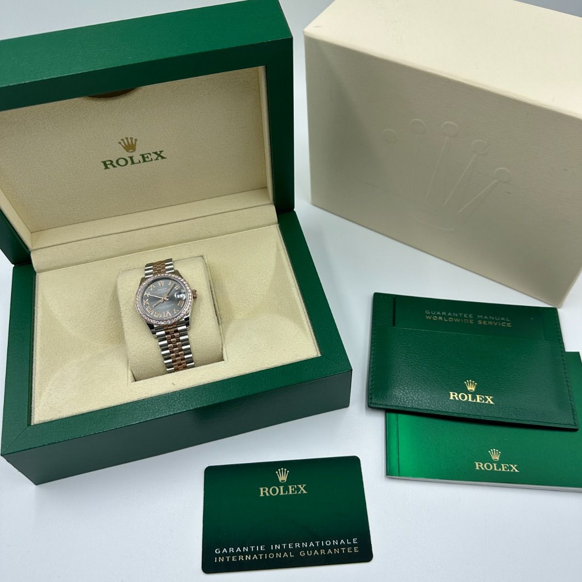 Rolex Datejust m278381-0029/0030 Slate Roman Diamond Dial Diamond-Set Bezel 31mm
