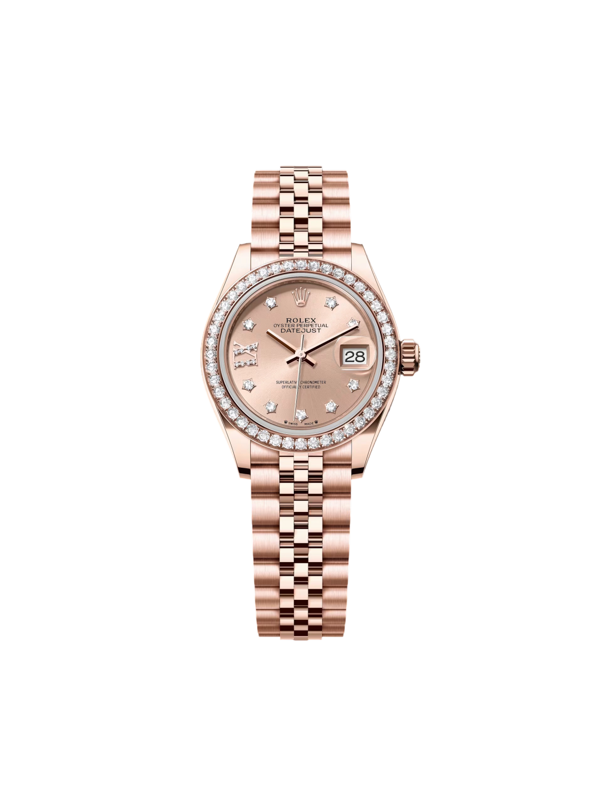 Rolex  Lady-Datejust 28mm 279135RBR Rose Diamond Dial Jubilee Bracelet
