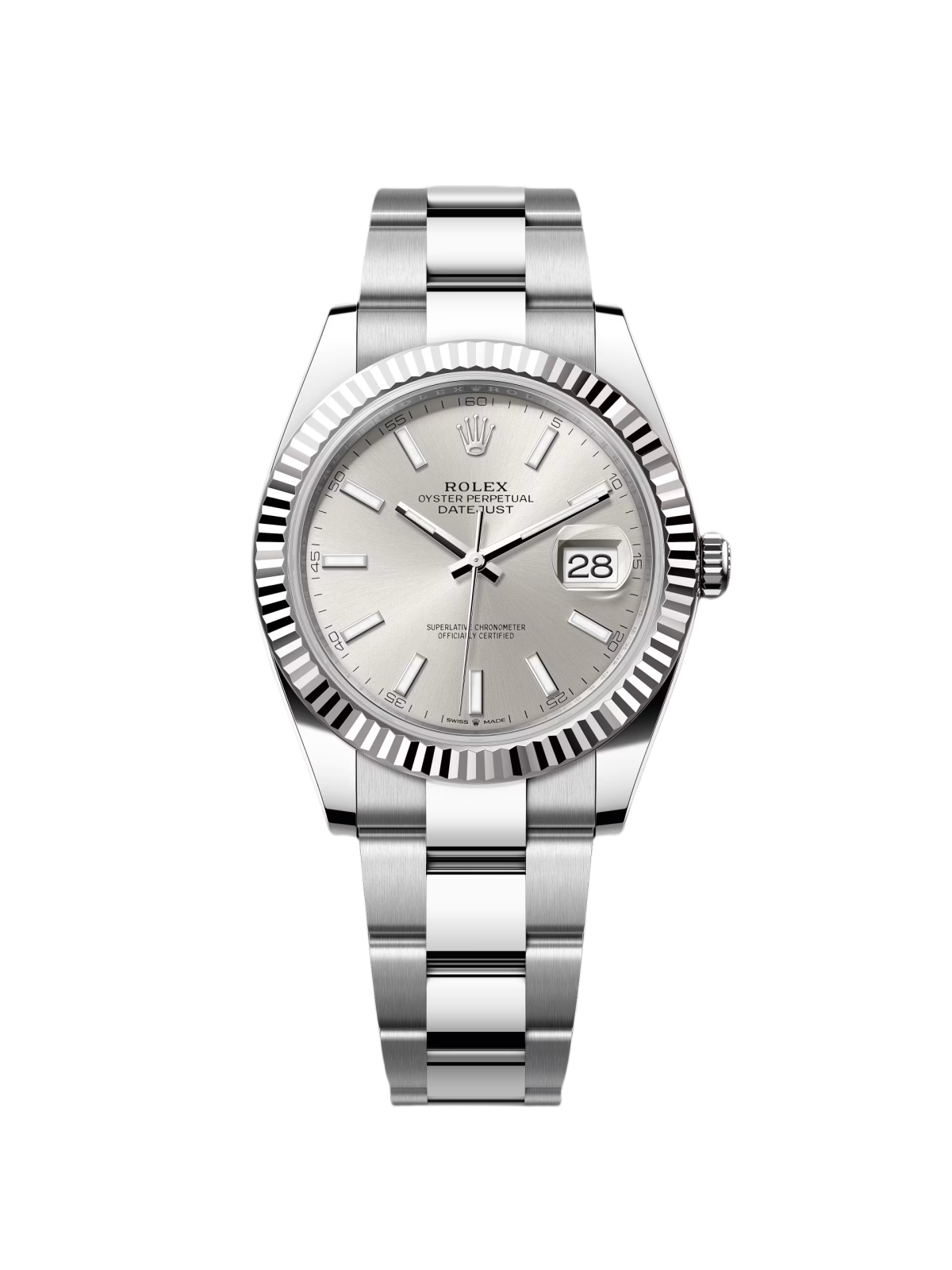 Rolex  Datejust 41mm 126334 Silver Index Jubilee Stainless Steel Mens Watch