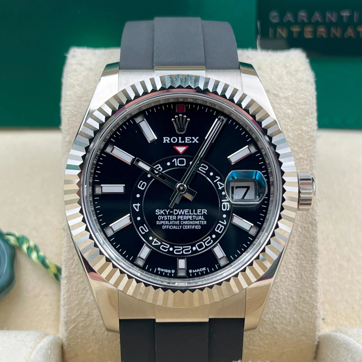 Rolex  Sky-Dweller 42mm White Gold Black Dial Oysterflex - 336239