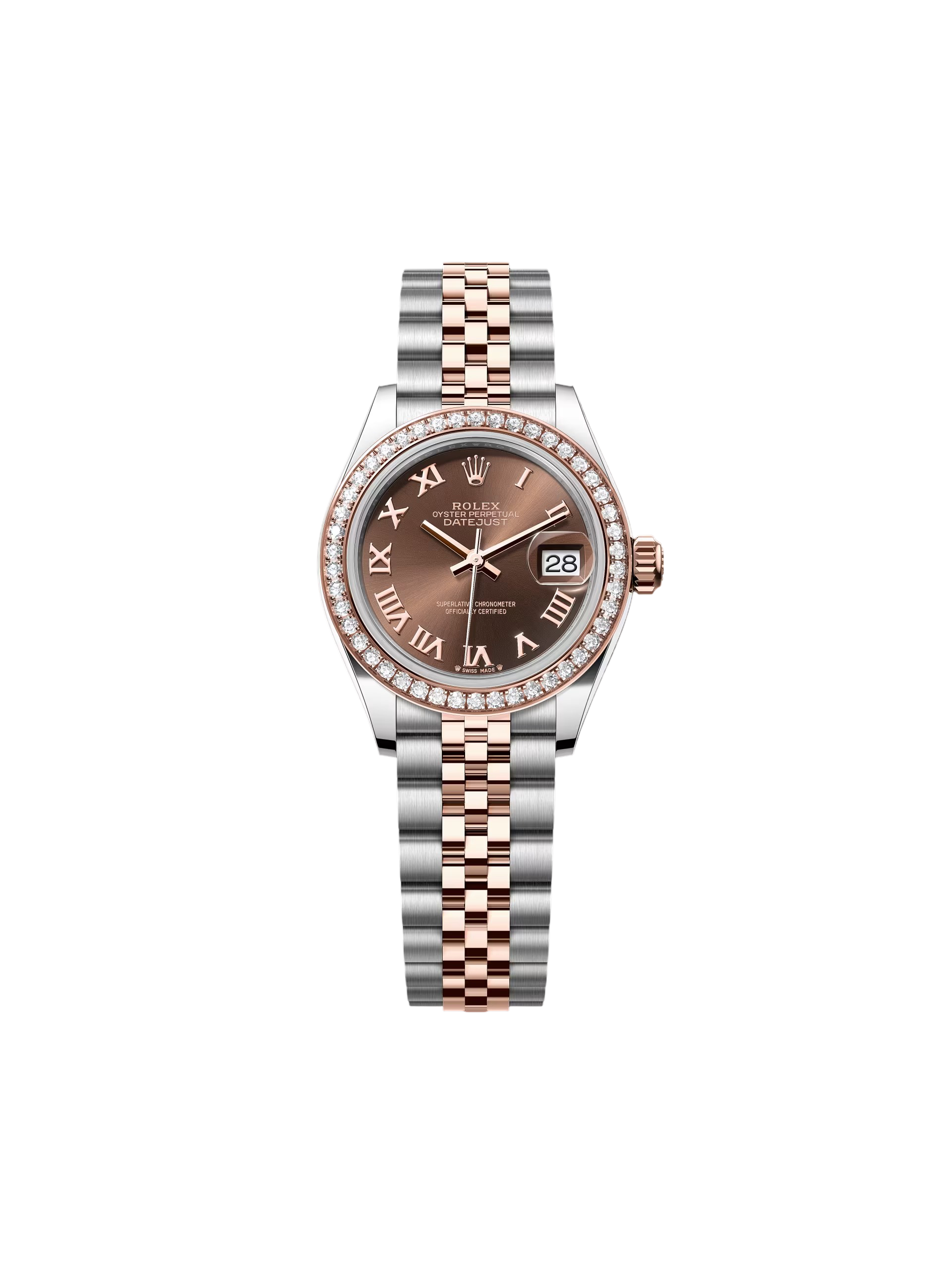 Rolex Lady-Datejust 28mm 279381RBR Chocolate Roman Dial Oyster Bracelet