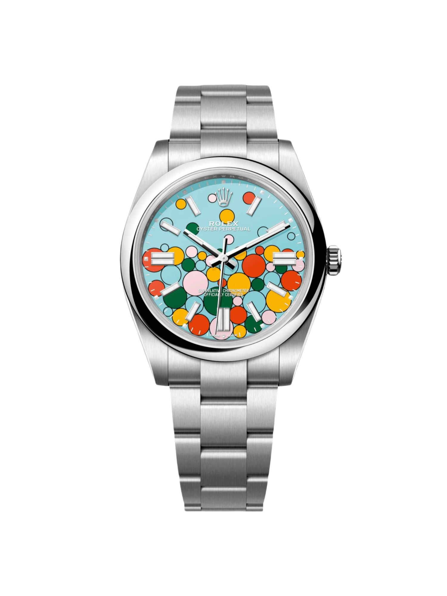 Rolex 124300-0008 Oyster Perpetual 41mm Turquoise blue Celebration Dial